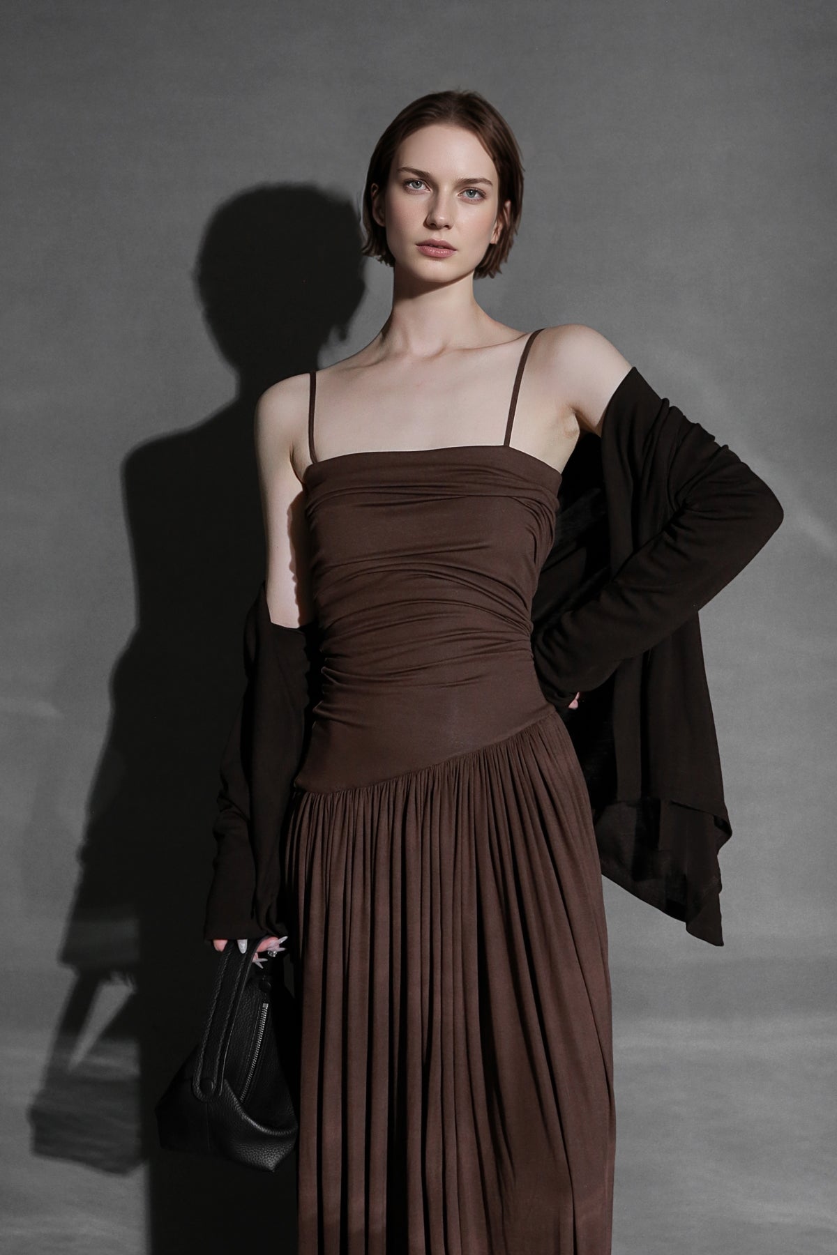 PIAOIN design pleated bandeau  women's cross-cut premium sundress -ARABELLA