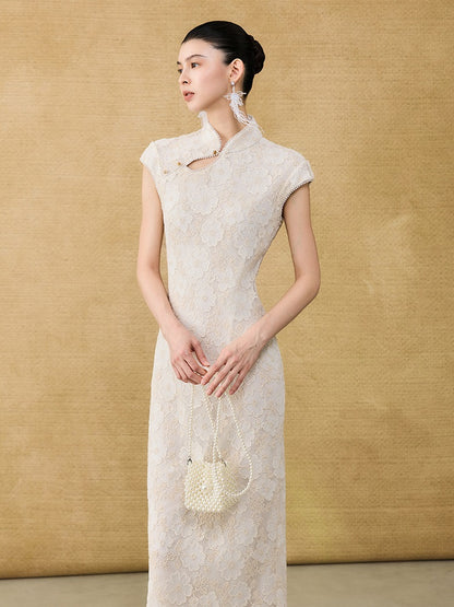 HECO new Chinese temperament flower embroidery cheongsam skirt - TAST.