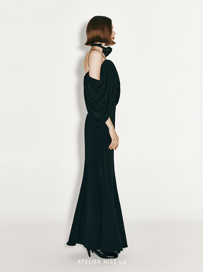 ATELIER MISS LU Drap Design Off-the-Shoulder Camisole Top - JASON.