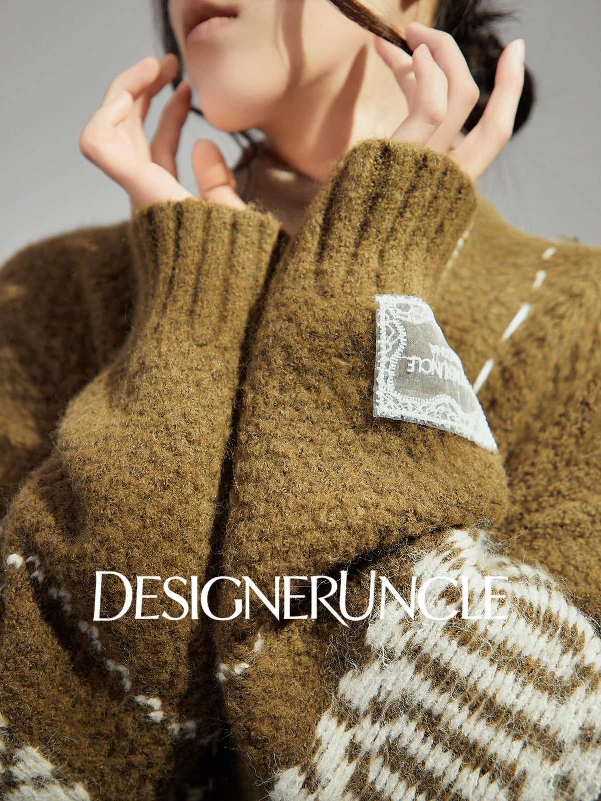 DGU "Tanger" Fair Isle sweater women's retro loose knitted cardigan jacket - ALEX.