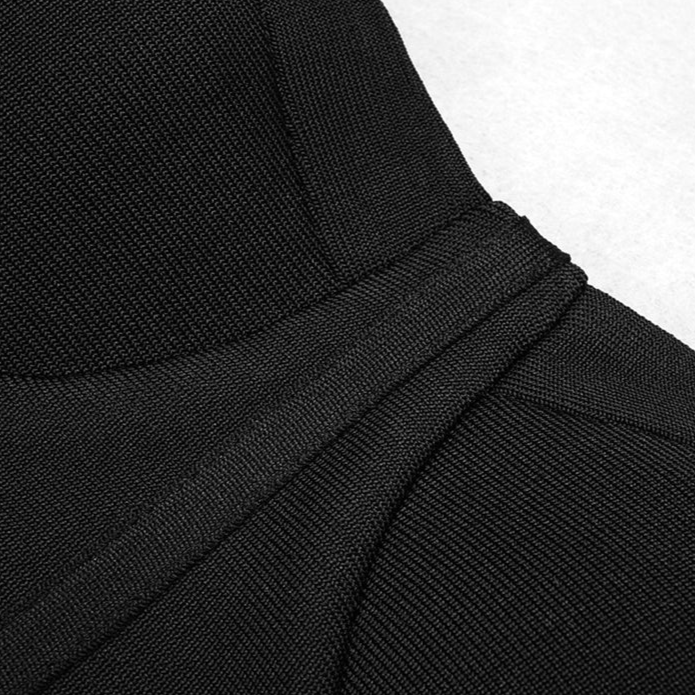 DOLLY High End Black Chet Wrap Sleeveless Off Shoulder Ruffle Dinner Dress-KRISTI