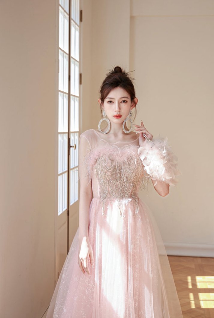 DOLLY Elegant Off Shoulder Sleeveless Embroidery Long Tutu Dress-IMOGEN