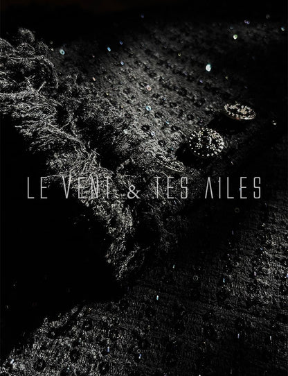 LE VENT&TES AILES High-end Luxury Heavy Work sequin Tweed Jacket Skirt Suit-FINN