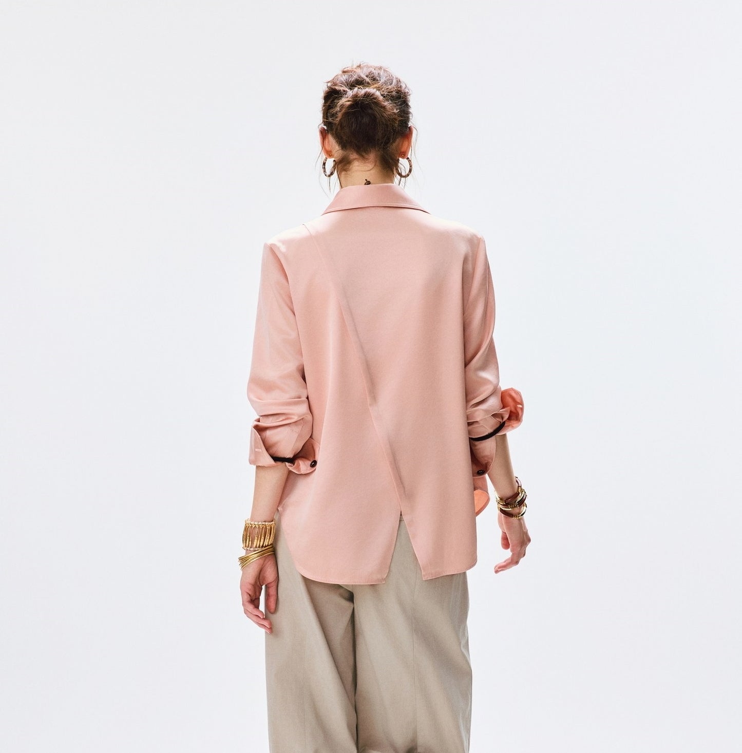ANNASPEAK  lapel pink shirt-FLIN.