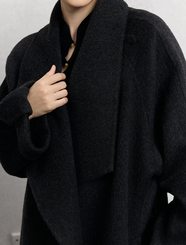 HECO Winter Thickened Warm Lapel Double-sided Woolen Long Wool Coat - loyal.