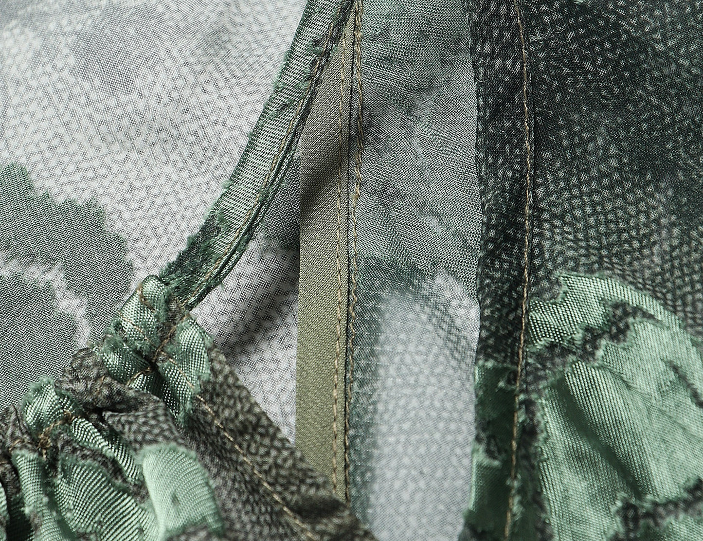 WANGXO Devoré Lace Light and Shadow Heavy Industry Bias French Cardigan & Satin Sundress Set - ESMEE