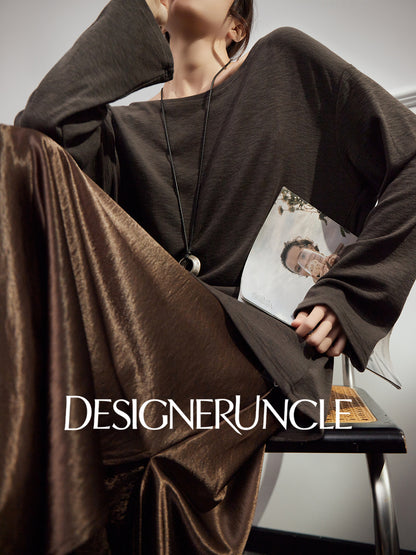 DGU "Obscure" women's new retro loose slimming versatile high-end top trend- Frances ?