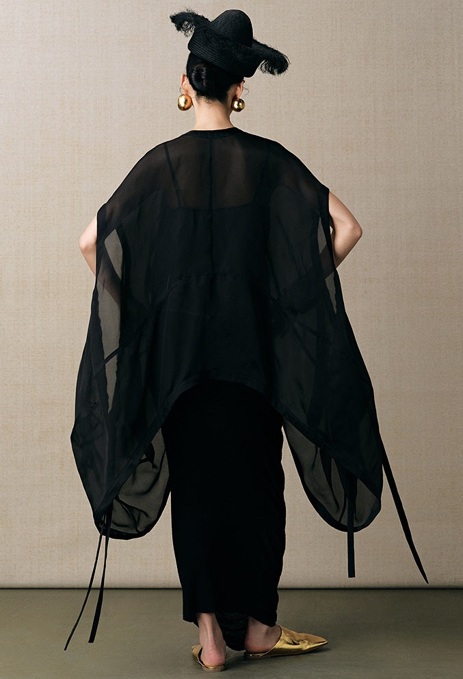 ZHUCHONGYUN  irregular hem pleated waist straight knit skirt--KUROKO.