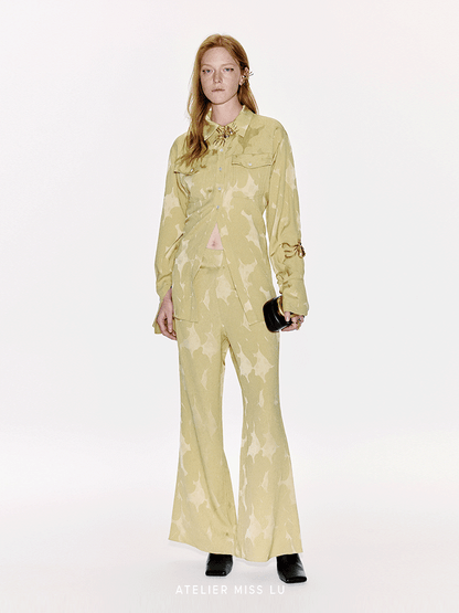 ATELIER MISS LU New Chinese Texture Acetate Waist Top - SIDNEY.
