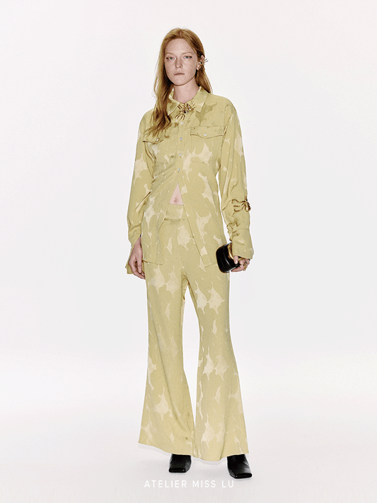 ATELIER MISS LU New Chinese Texture Acetate Waist Top - SIDNEY.