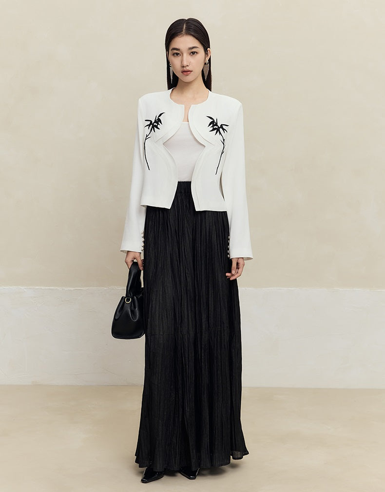 HECO spring embroidery acetate hemp short jacket women - gift.