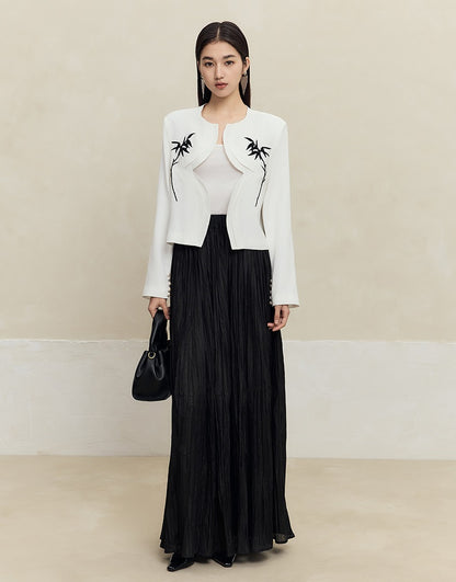 HECO spring embroidery acetate hemp short jacket women - gift.