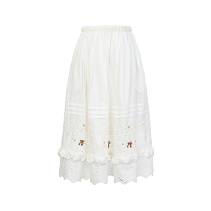 FAME retro rococo embroidered beaded skirt- CALEB