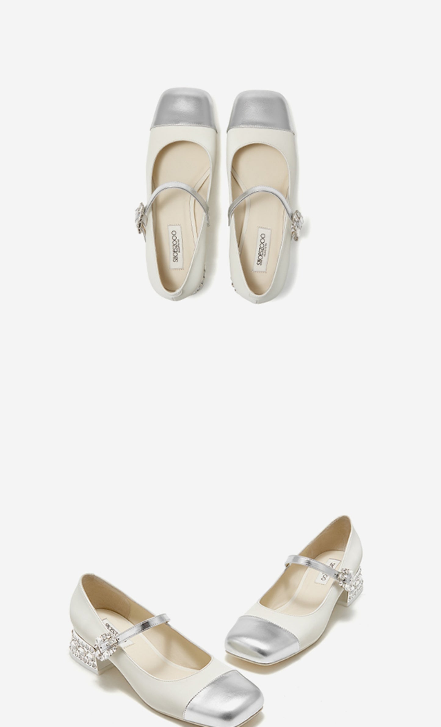 SHOESZOOO Maryjane Leather Square-toe Block Heels - PLIANT.