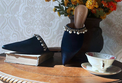 B-FEI women's handmade rhinestone pointed toe flat shoes-ELDON.