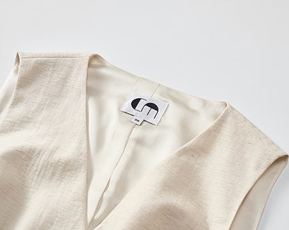 COMME MOI summer breathable V-neck short vest - THORAH.