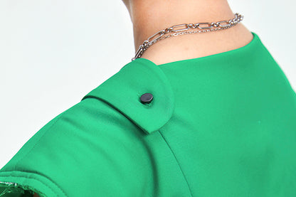 TINY IN misaligned collar silhouette midi vest women's suit -DODO