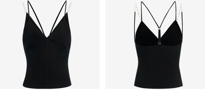 COMME MOI  Women's Double Camisole Knitted Vest - GENESIS.