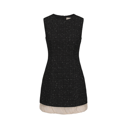 ATELIER MISS LU Hem Stitching Slim Small Fragrance Dress - HEIL