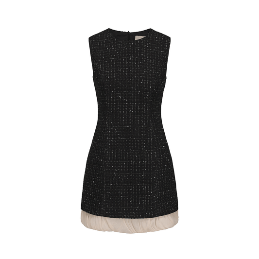 ATELIER MISS LU Hem Stitching Slim Small Fragrance Dress - HEIL