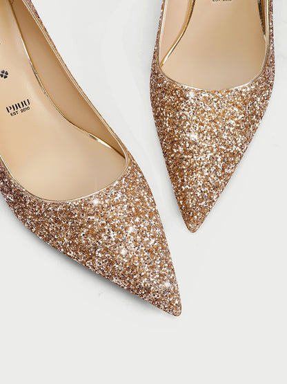 pjjuu crystal new french stiletto wedding shoes -  STAN