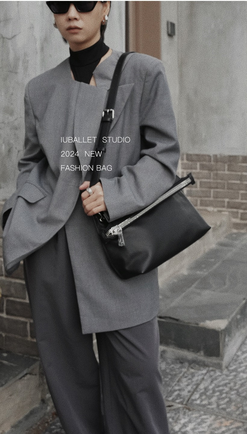 IUBALLET Versatile Black Leather  Bag - PART.