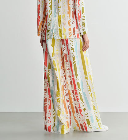 COMME MOI Lv Yan designer summer women's high-waisted wide-leg pants - TYE.