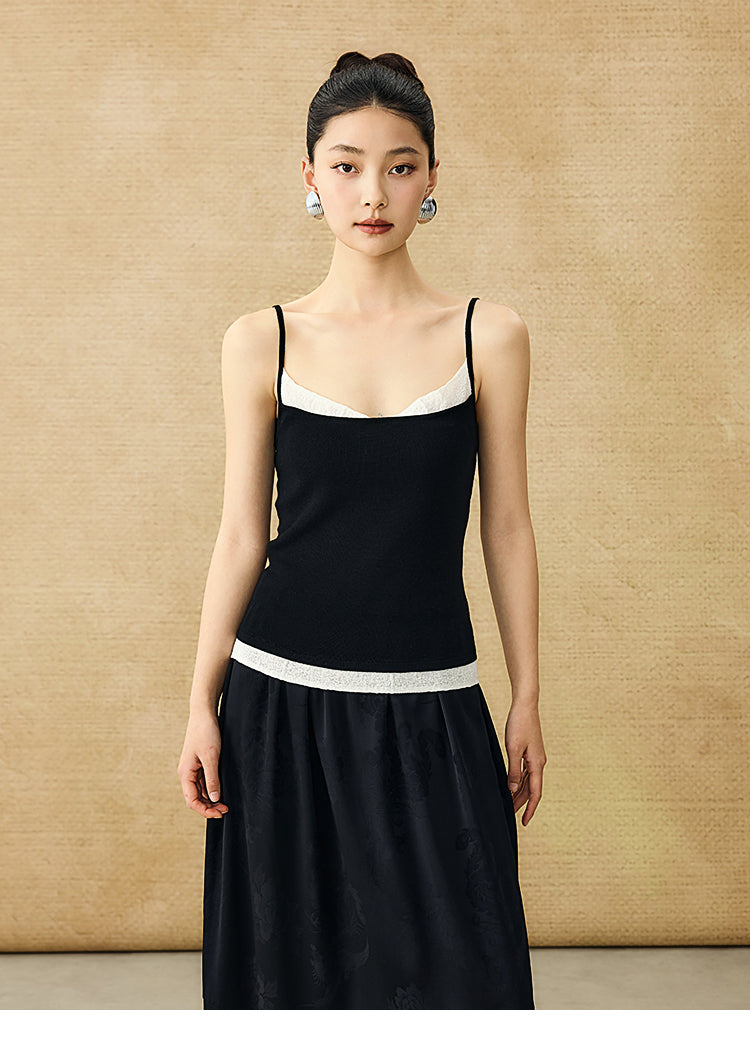 HECO Chinese Lace Edge Camisole Breathable Tencel Versatile Top - REACH.