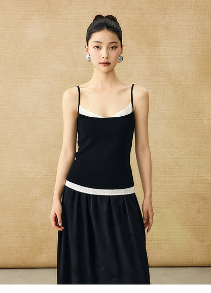 HECO Chinese Lace Edge Camisole Breathable Tencel Versatile Top - REACH.