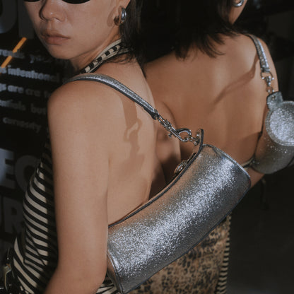 IUBALLET cyber cylinder underarm leather one-shoulder crossbody handbag - ALOE.