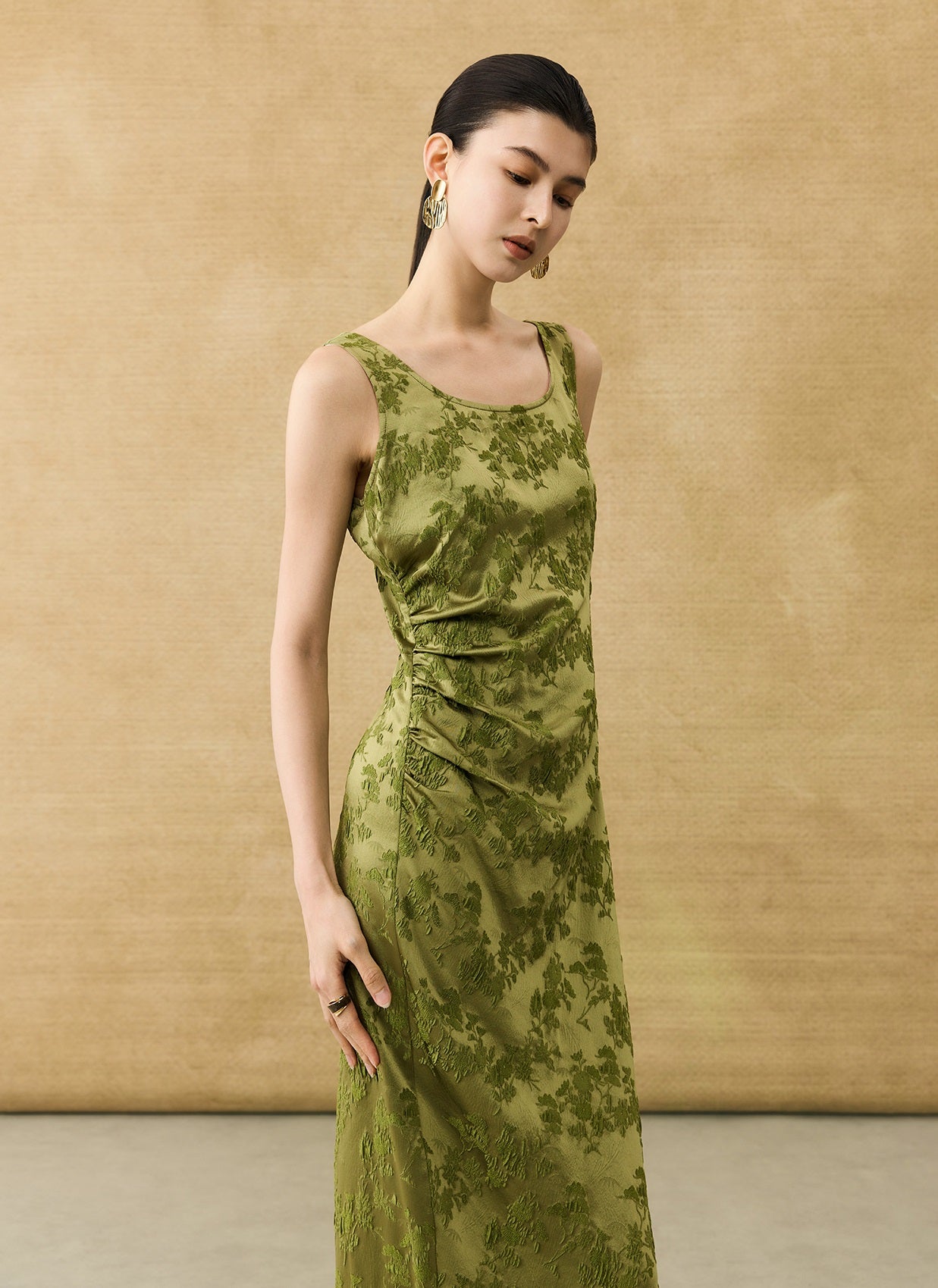 HECO Chinese Style Acetate Shirder Dress - LOLA.