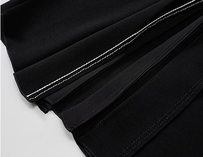 COMME MOI Lu Yan designer's new women's commuter acetate lace asymmetrical skirt - BANKS.