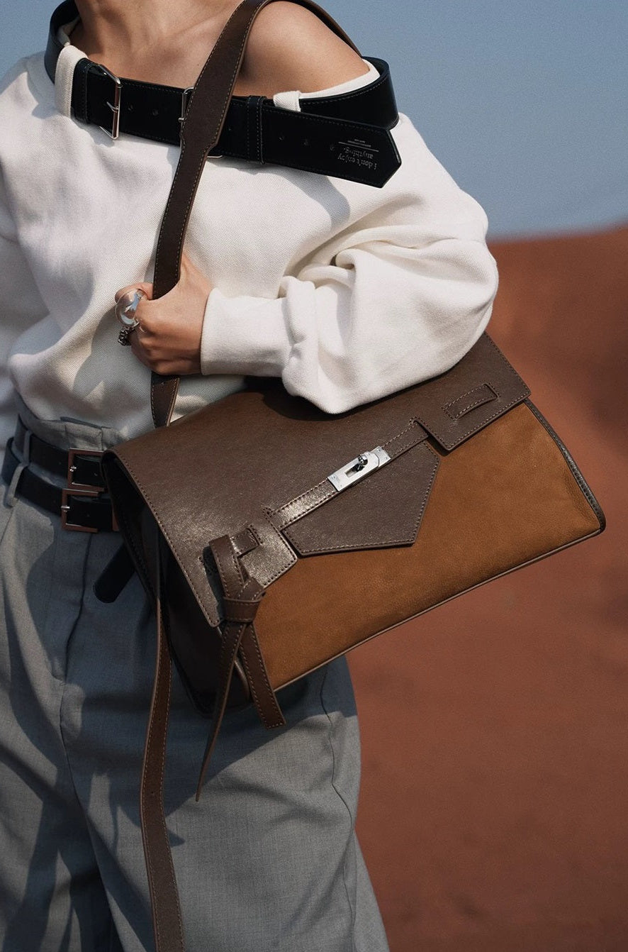 IUBALLET Genuine Leather Commuter Shoulder Tote Bag - PSALM.