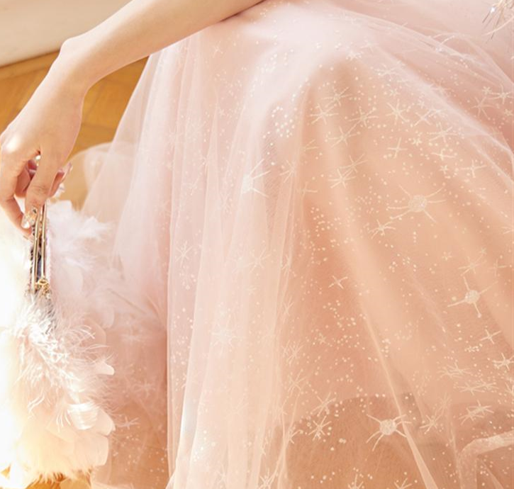 DOLLY Elegant Off Shoulder Sleeveless Embroidery Long Tutu Dress-IMOGEN