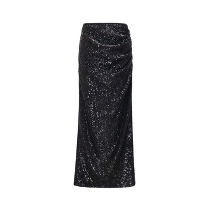 M essential Mackay designer  silk velvet two-dimensional fish algae curtain beaded collar - BEAUTY.