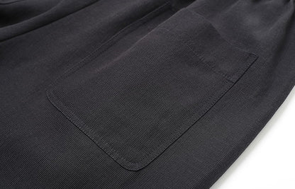 ZHUCHONGYUN black wrap style top and ruched pant outfit set-ARMSTRONG.