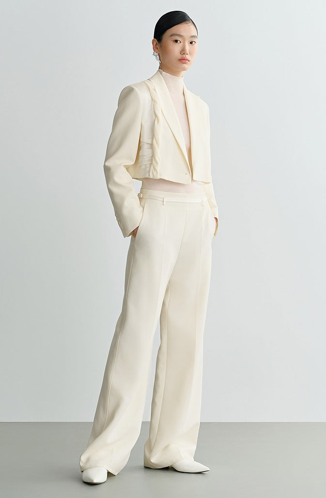 COMME MOI Lu Yan designer's new wool slimming wide-leg pants - ZARIA.