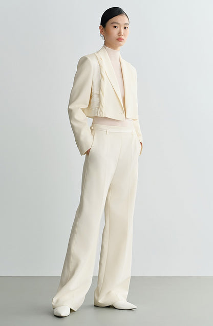 COMME MOI Lu Yan designer's new wool slimming wide-leg pants - ZARIA.