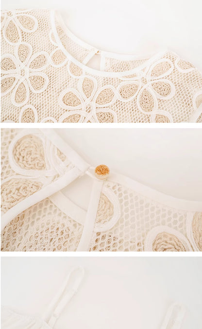 HECO Chinese three-dimensional embroidered dress two-piece dress - SQUIRM.