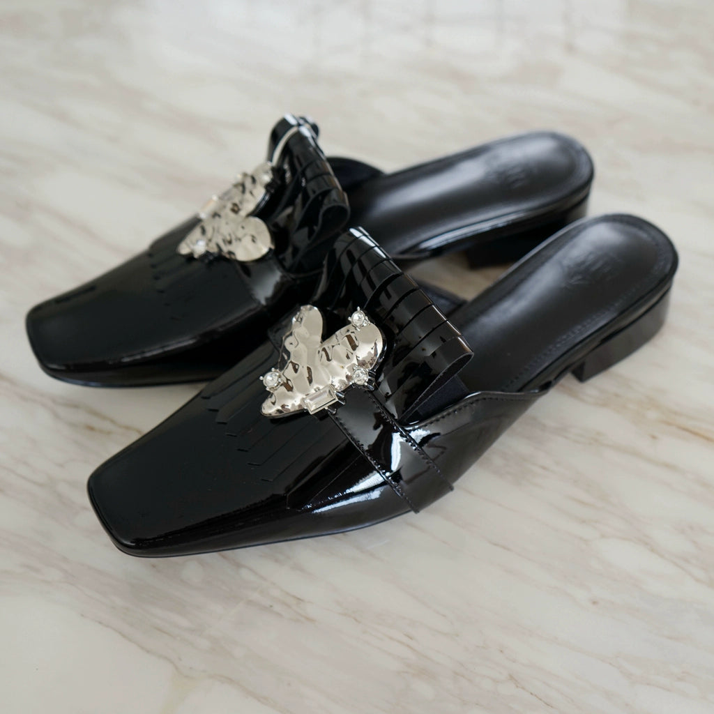 B-FEI leather semi-support square toe shoes-TINA.