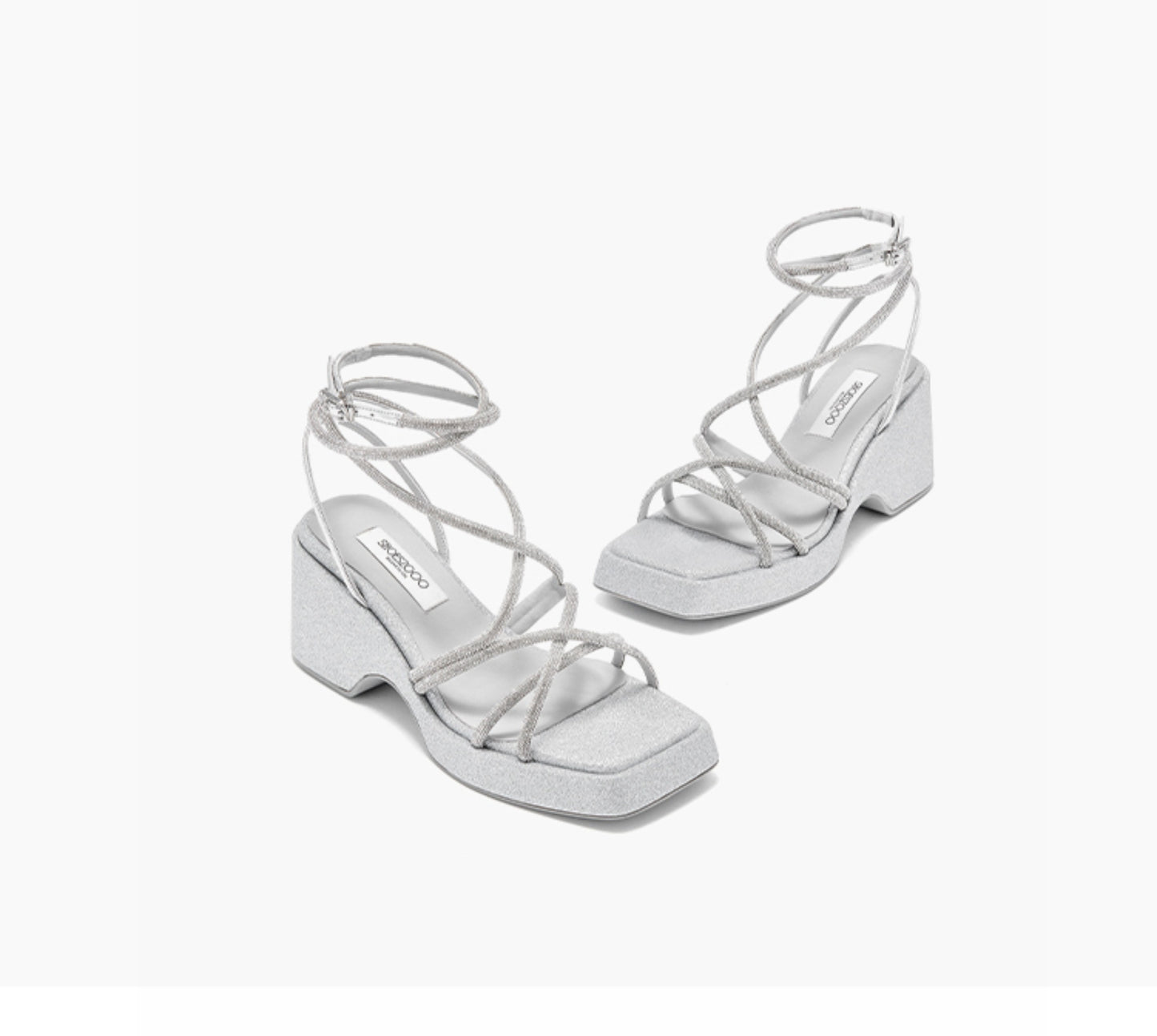 SHOESZOOO  Fairy Style Platform Block Heels - AQUA.