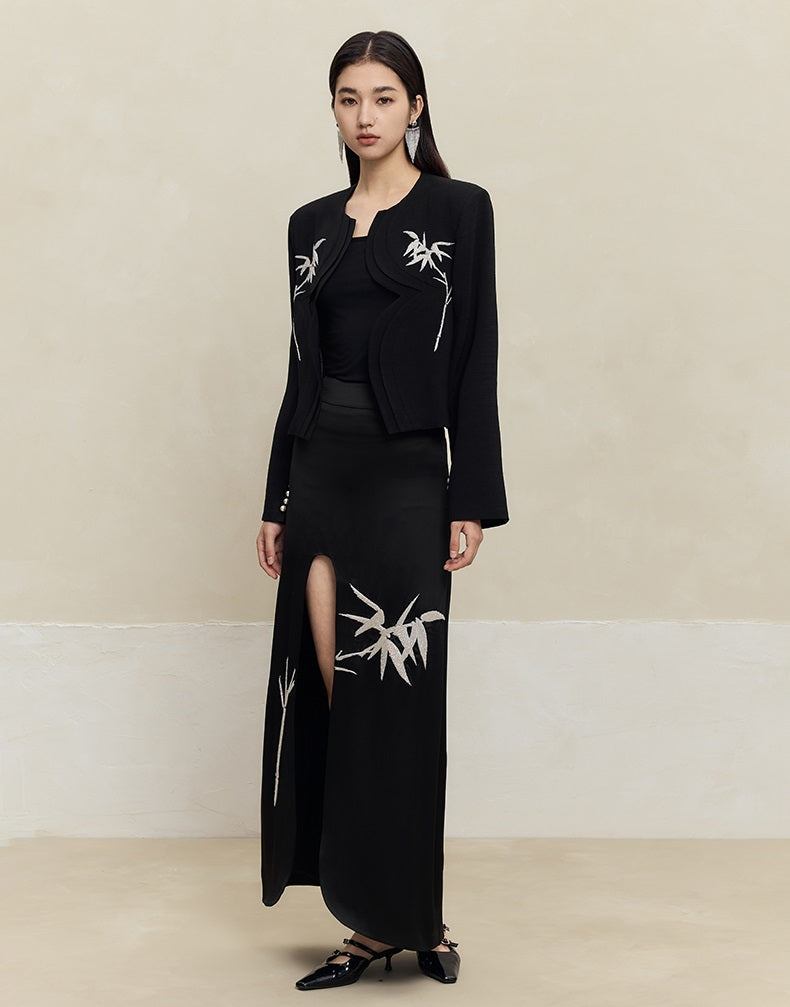 HECO spring embroidery acetate hemp short jacket women - gift.