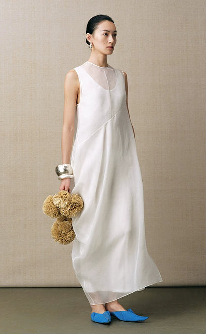 ZHUCHONGYUN light transparent silhouette dress--UZAKI.