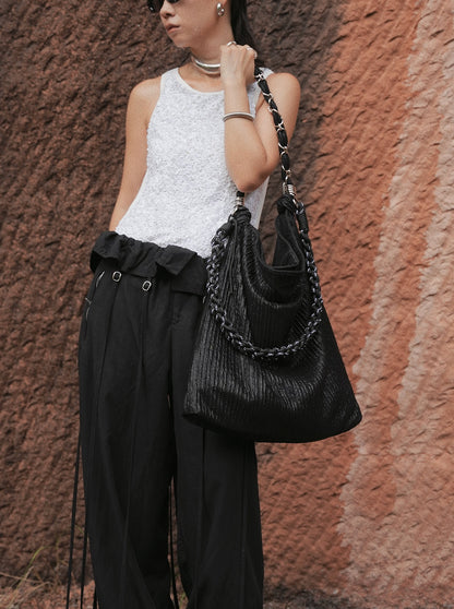 IUBALLET Mukaino new hobo tote large capacity shoulder bag - TWITCH.