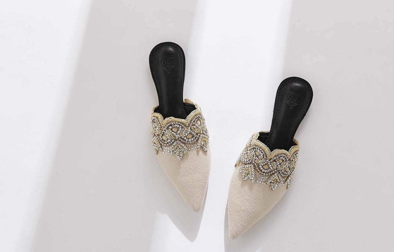 B-FEI Tone Embroidered Everest summer toe slippers-PINNO.