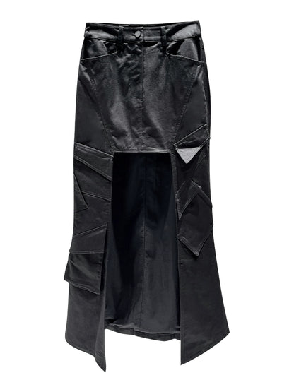 ANNAKIKI niche designer irregular multi-pocket skirt-CHIYO