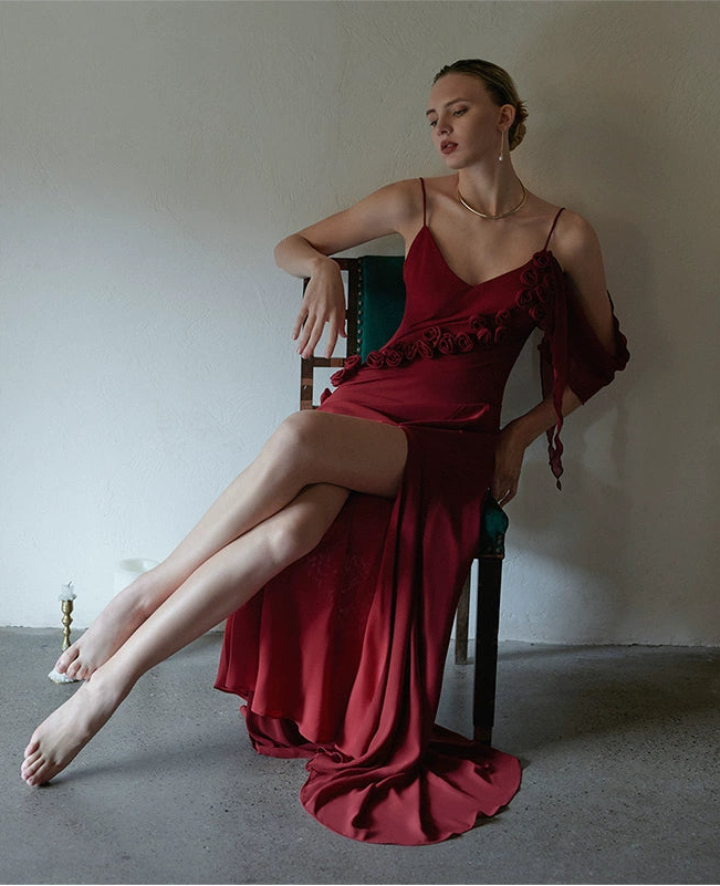 GOUDIN light sleeveless birthday party dress-DRA.