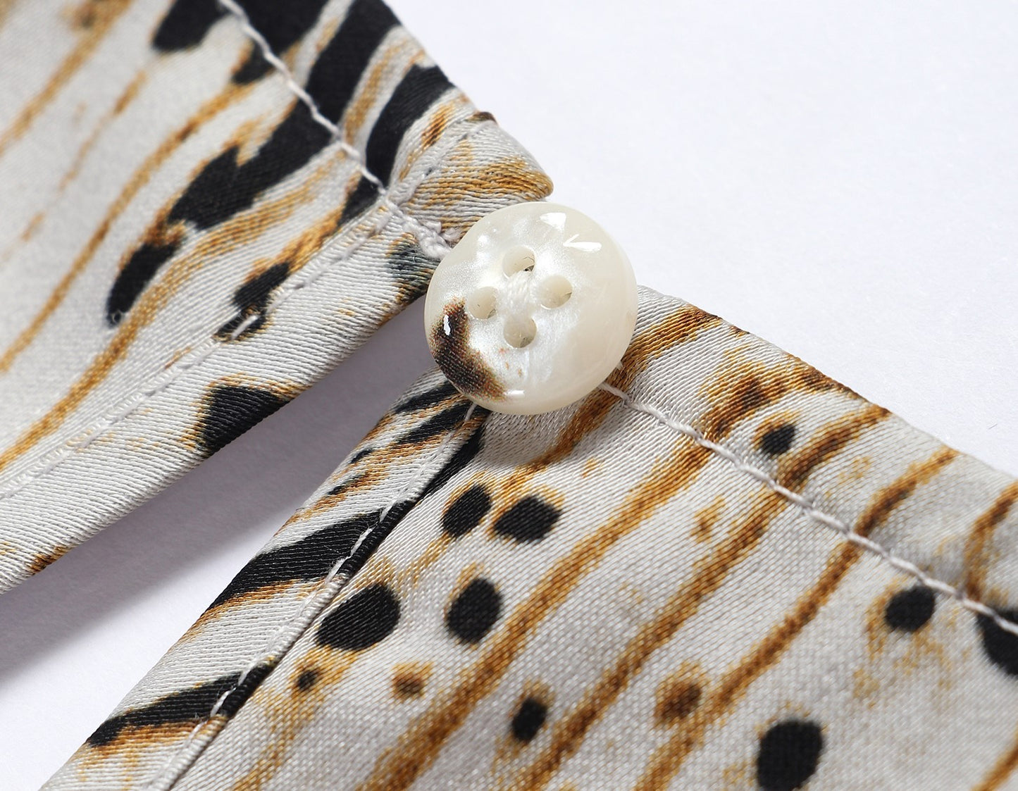 WANGXO | Satin Oil-Paint Floral Shadow Silken Drape Top -EVELISE.