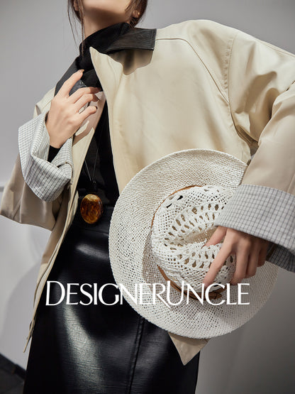 DGU Beige jacket light luxury design sense retro trend niche casual top - TSWR.