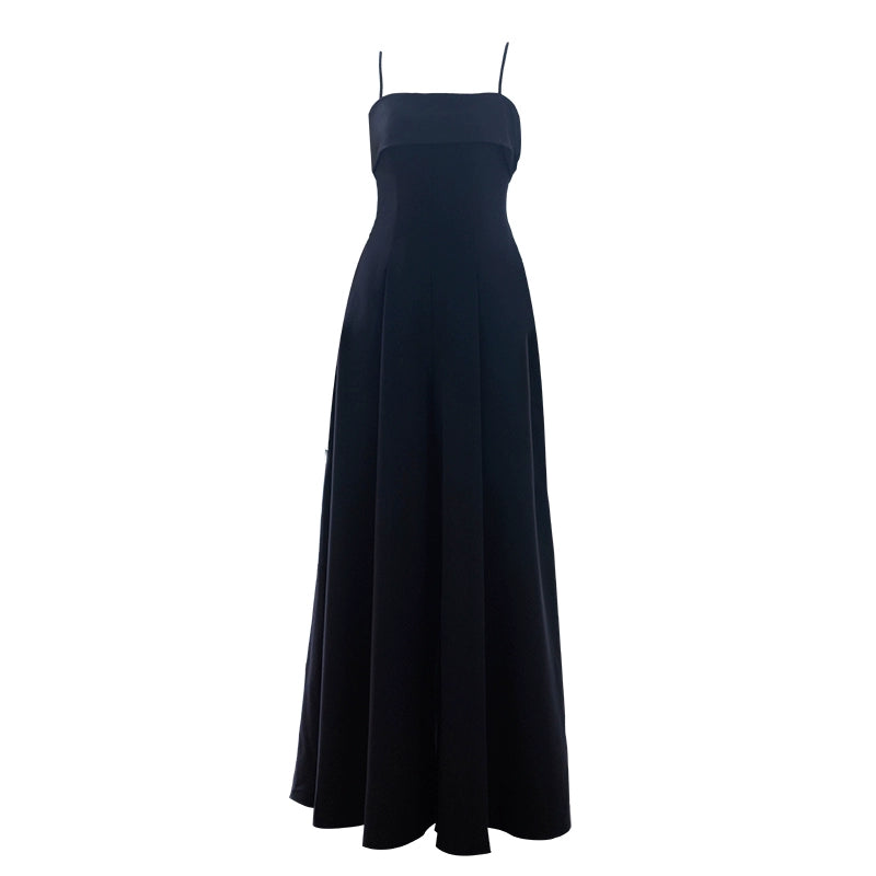 GOUDIN women's elegant black simple Jumpsuit -TOZIA.